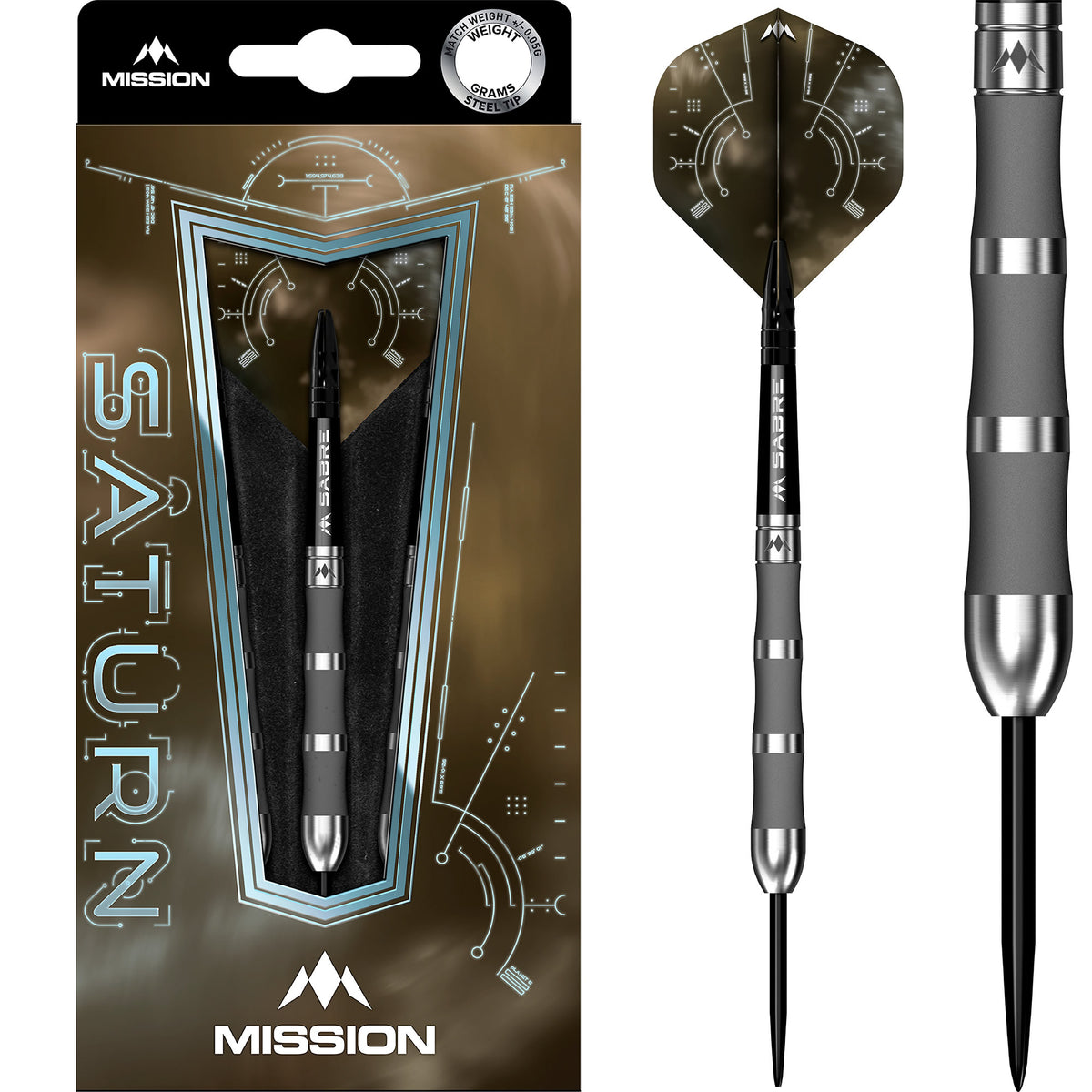 Saturn Darts - Steel Tip - 90% Tungsten - Fenrir