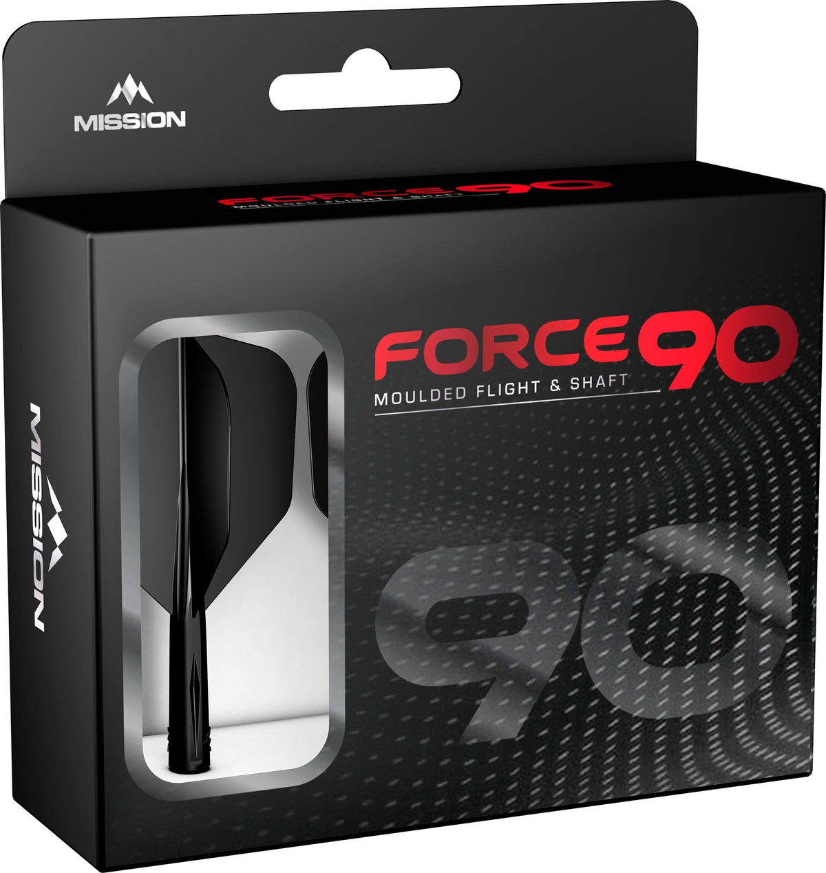Mission Force 90 - New Moulded Flight & Shaft System - Black - Standard No6