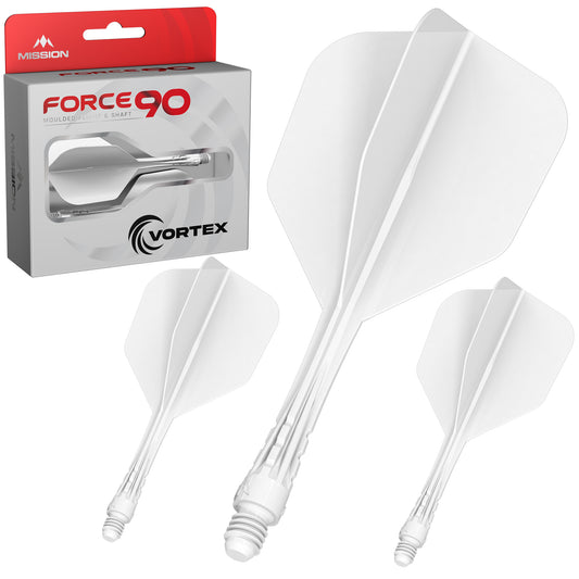 Force 90 Vortex - Moulded Flight & Shaft - Standard No6 - Solid White