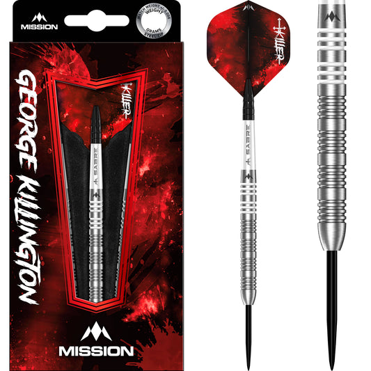 Mission George Killington Darts - Steel Tip - 95% Tungsten - Silver