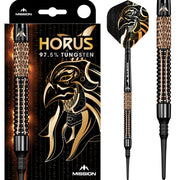 Horus Darts - Soft Tip - 97.5% Tungsten - Black & Bronze Electro