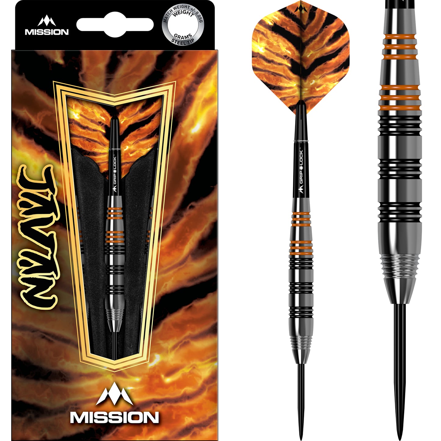 Mission Javan Darts - Steel Tip - Brass - Silver Coated