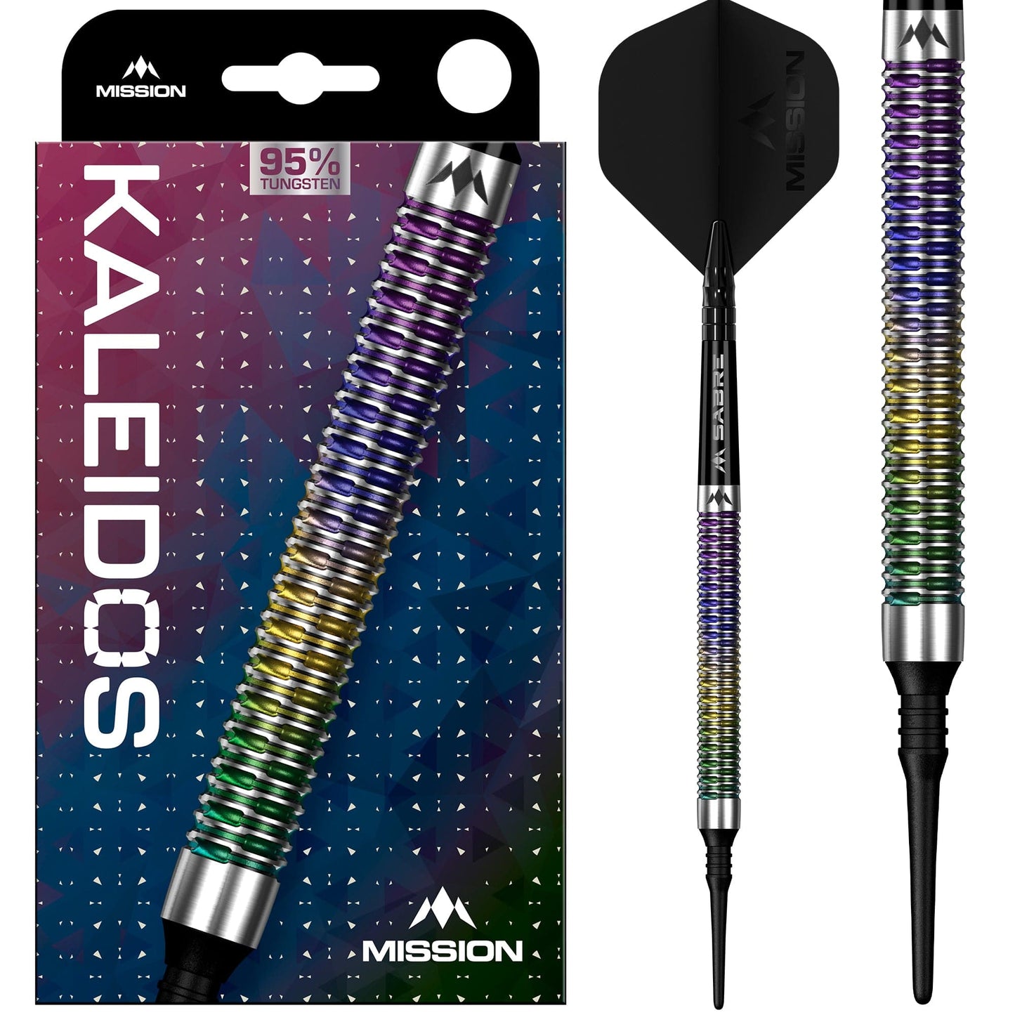 Mission Kaleidos Darts - Soft Tip - 95% Tungsten 19g
