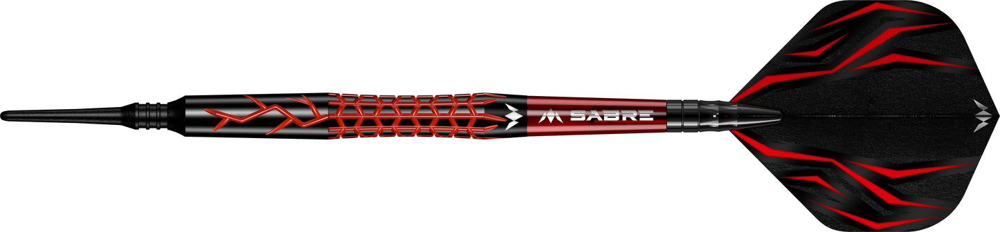 Mission Lava Darts - Soft Tip - 95% Tungsten - Black & Red Electro