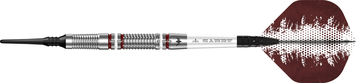 Madars Razma Darts - Soft Tip - 95% Tungsten - Carmine Red & White