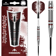 Madars Razma Darts - Steel Tip - 95% Tungsten - Carmine Red & White