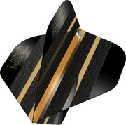 Solo Dart Flights - 100 Micron - Standard No2 - Mike De Decker - Black & Gold
