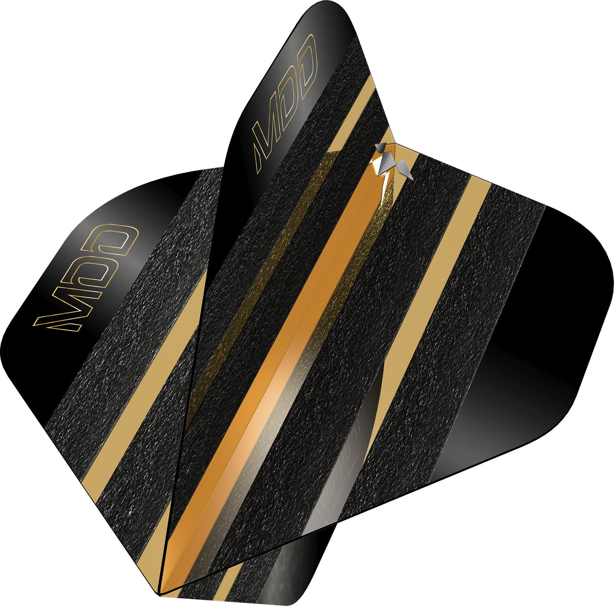 Solo Dart Flights - 100 Micron - Standard No2 - Mike De Decker - Black & Gold