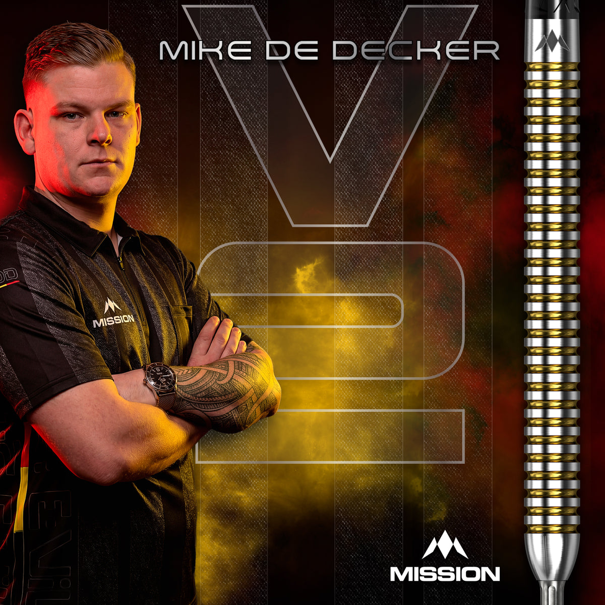 Mike De Decker R2.5 Darts - Steel Tip - 95% Tungsten - V2