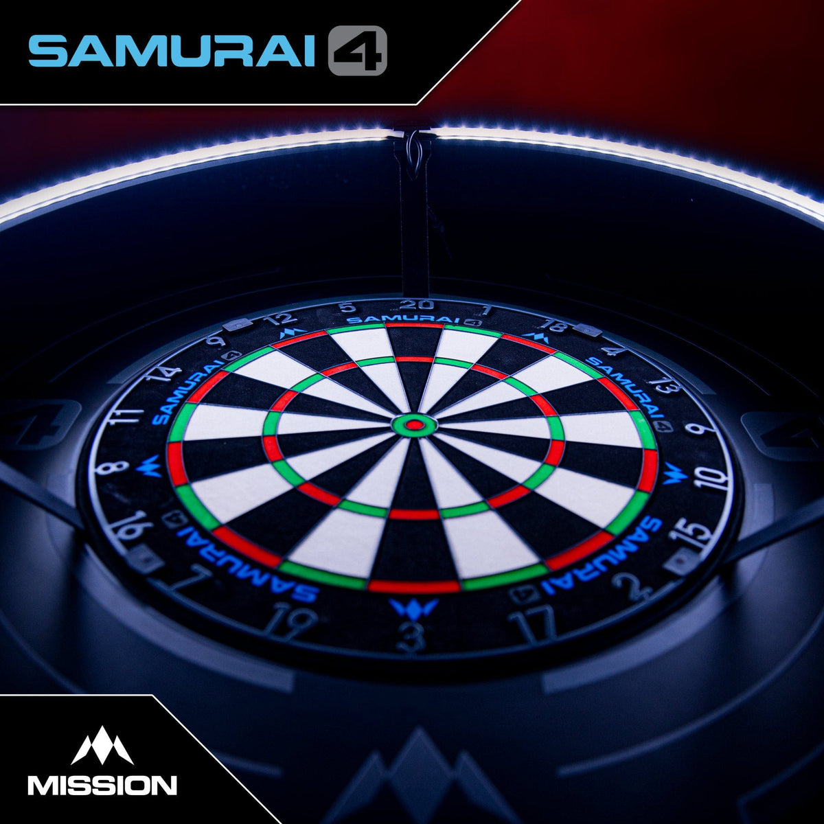 Mission Samurai 4 Dartboard - Professional - Knife Wire - Graphite Grey