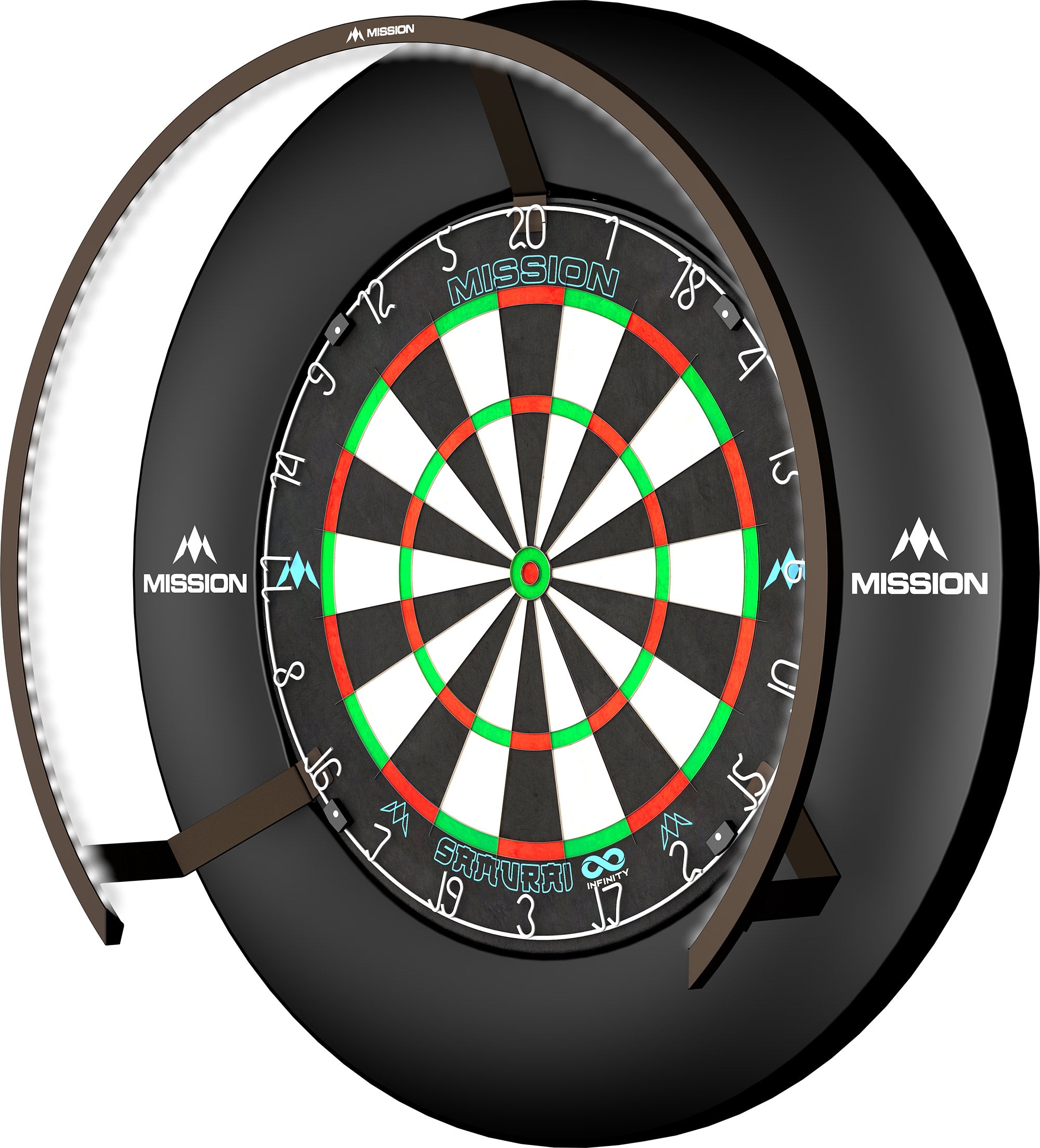 Mission Torus 270 Dartboard Lighting - Bronze - Bright White Light