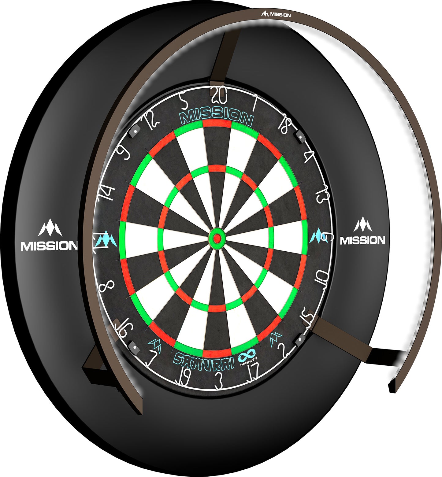 Mission Torus 270 Dartboard Lighting - Bronze - Bright White Light