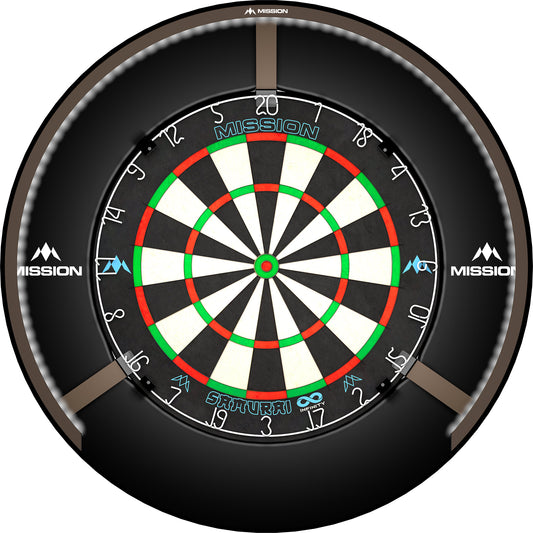 Mission Torus 270 Dartboard Lighting - Bronze - Bright White Light