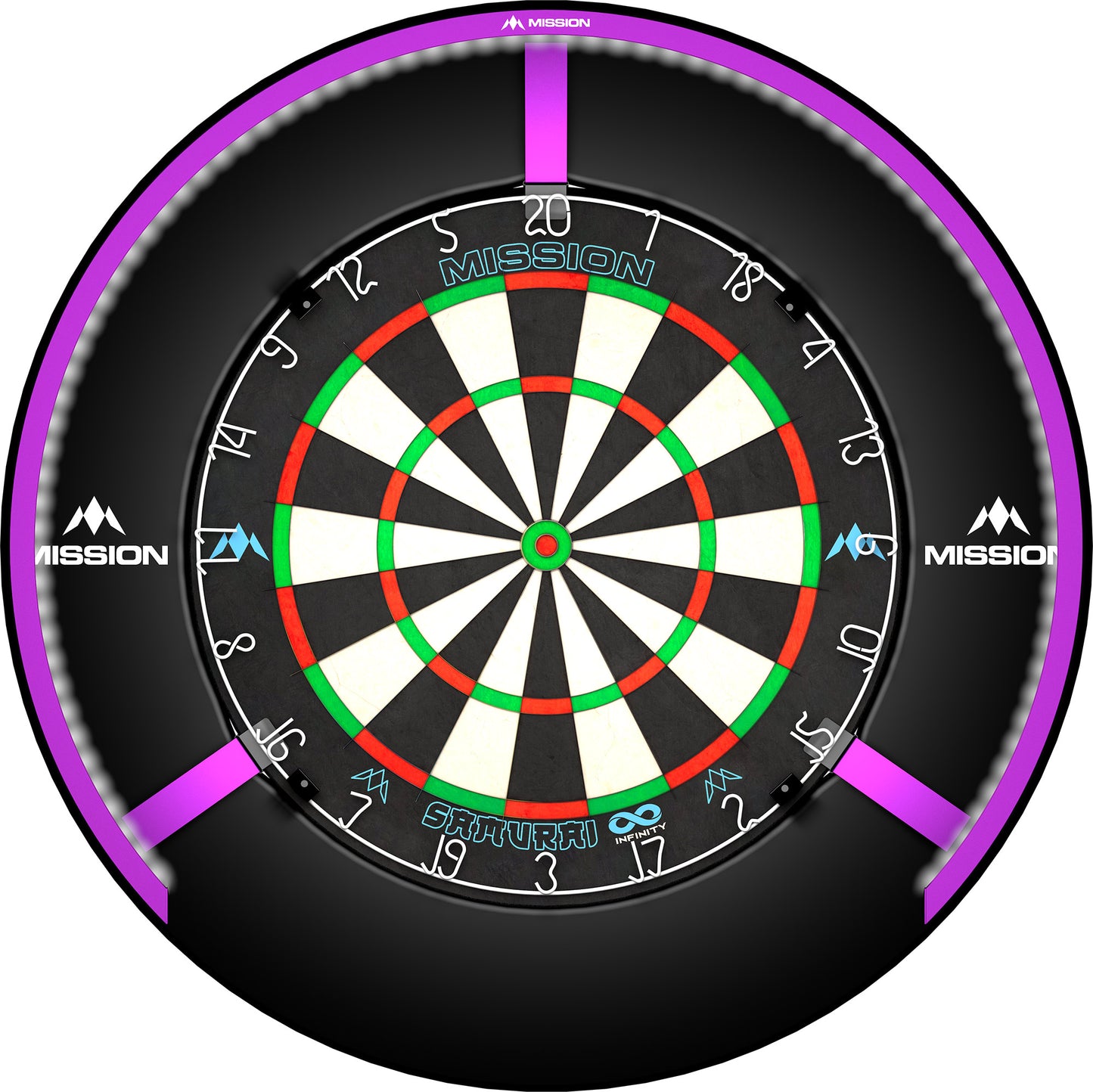 Mission Torus 270 Dartboard Lighting - Purple - Bright White Light