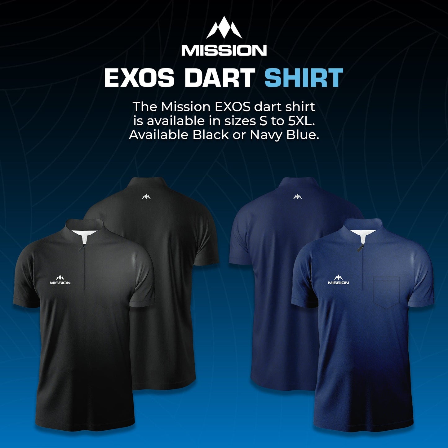 Mission Darts - EXOS Cool - Dart Shirt - Black
