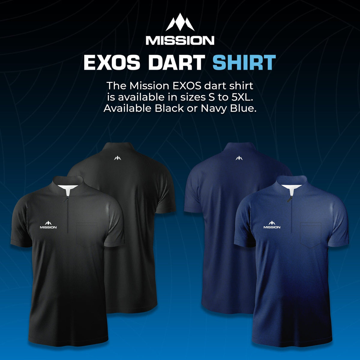 Mission Darts - EXOS Cool - Dart Shirt - Black