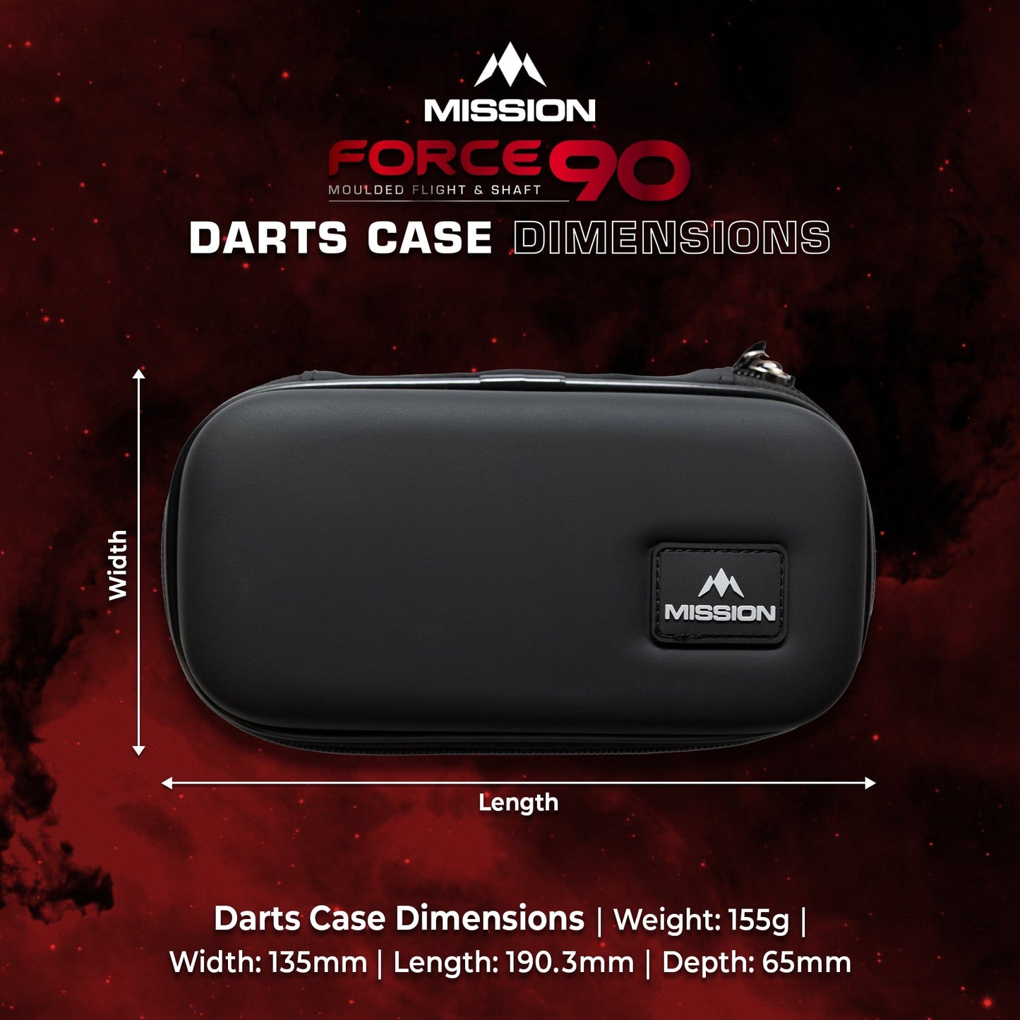 Mission Force 90 Dart Case - EVA Moulded Wallet - Slim