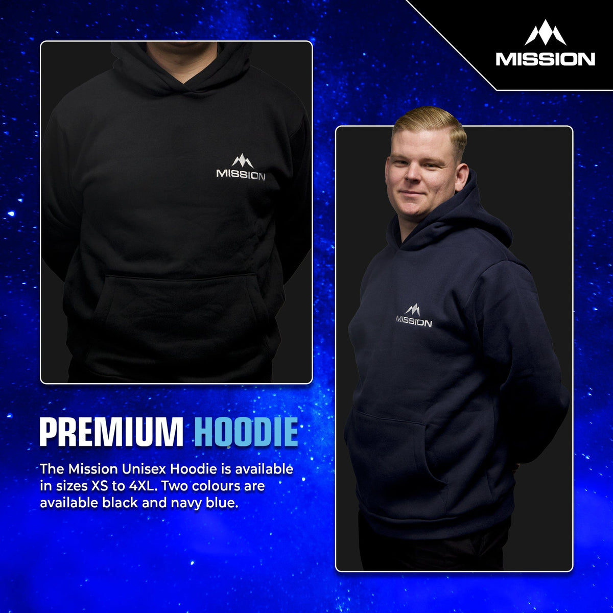 Mission Darts - Premium Hoodie - Black