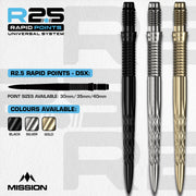 R2.5 Rapid Dart Points - Steel Tip - DSX