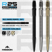 R2.5 Rapid Dart Points - Steel Tip - GV1