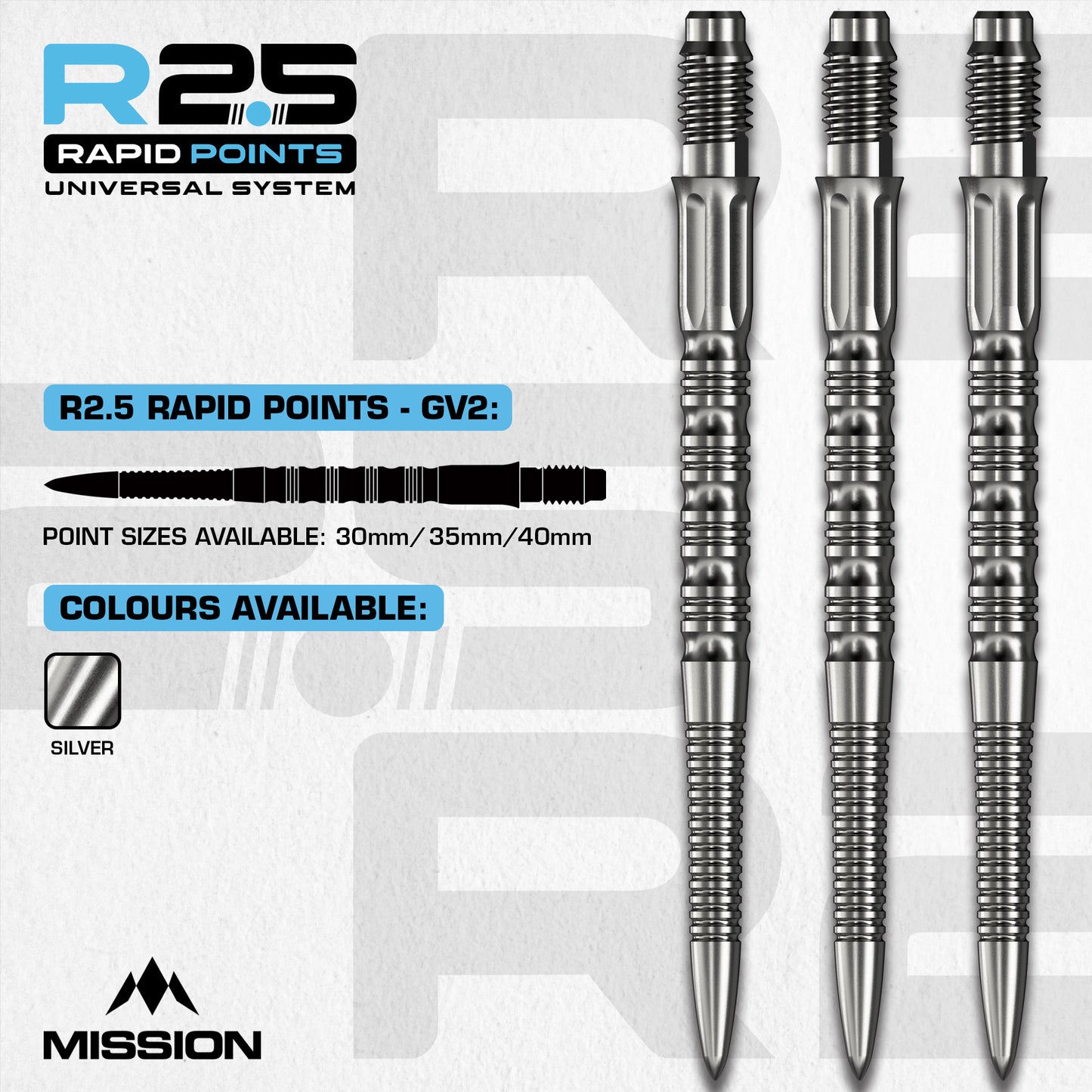 R2.5 Rapid Dart Points - Steel Tip - GV2