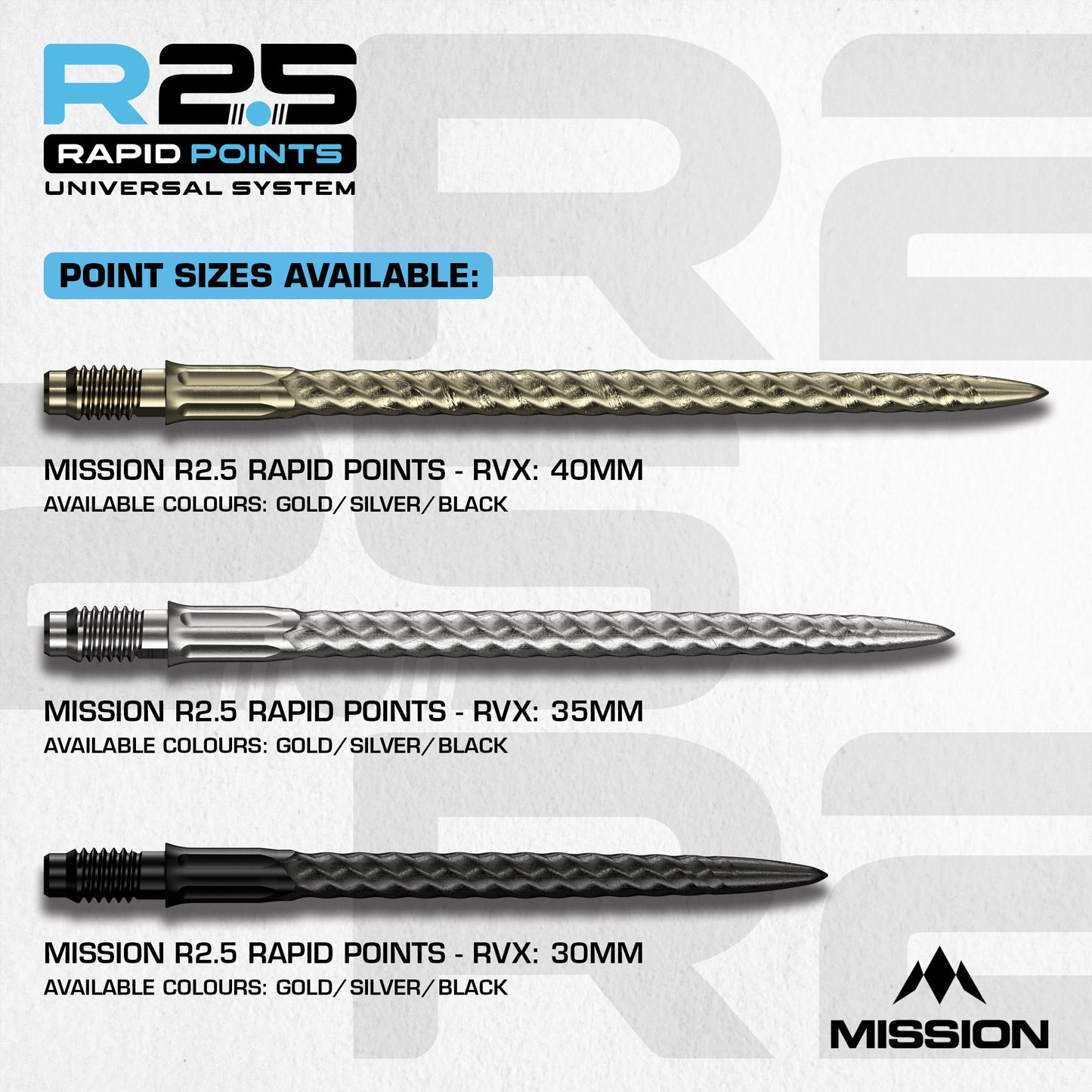 R2.5 Rapid Dart Points - Steel Tip - RVX