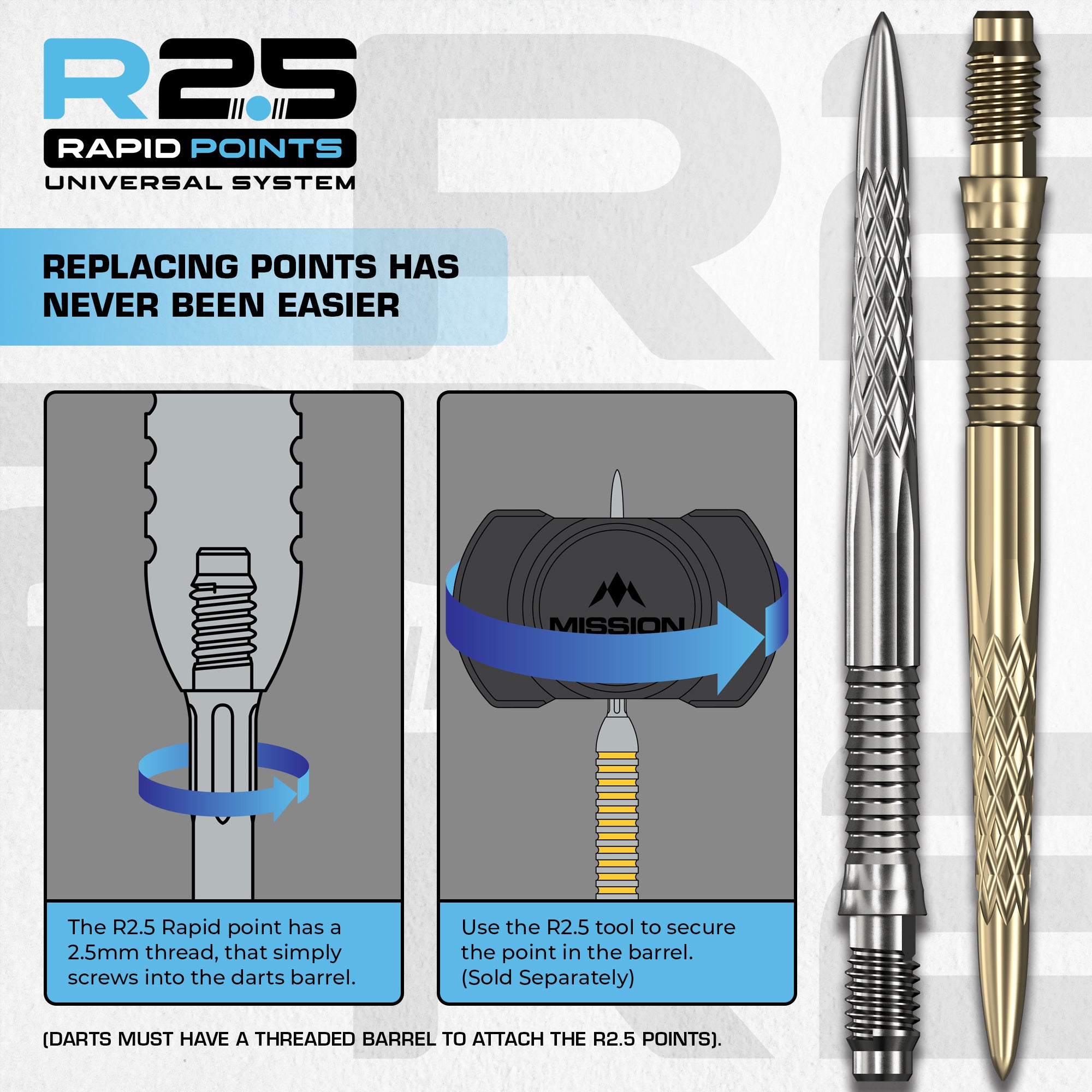 R2.5 Rapid Dart Points - Point Changer Tool
