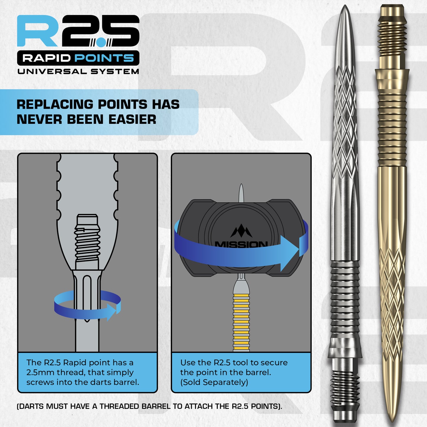 R2.5 Rapid Dart Points - Point Changer Tool