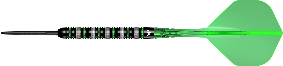 Mission Moldavite Darts - Steel Tip - 95% Tungsten - Black & Green