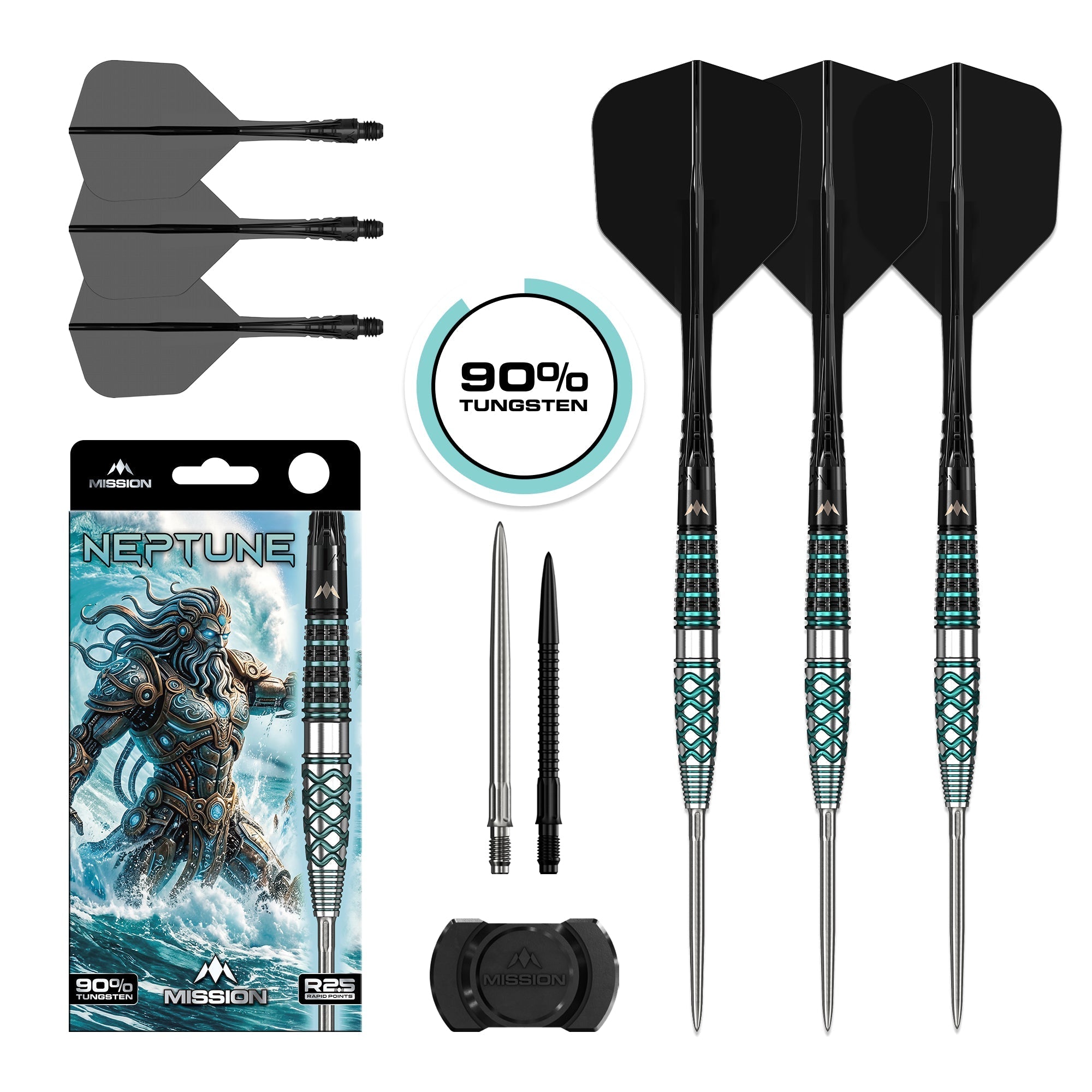 Neptune R2.5 Darts - Steel Tip - 90% Tungsten