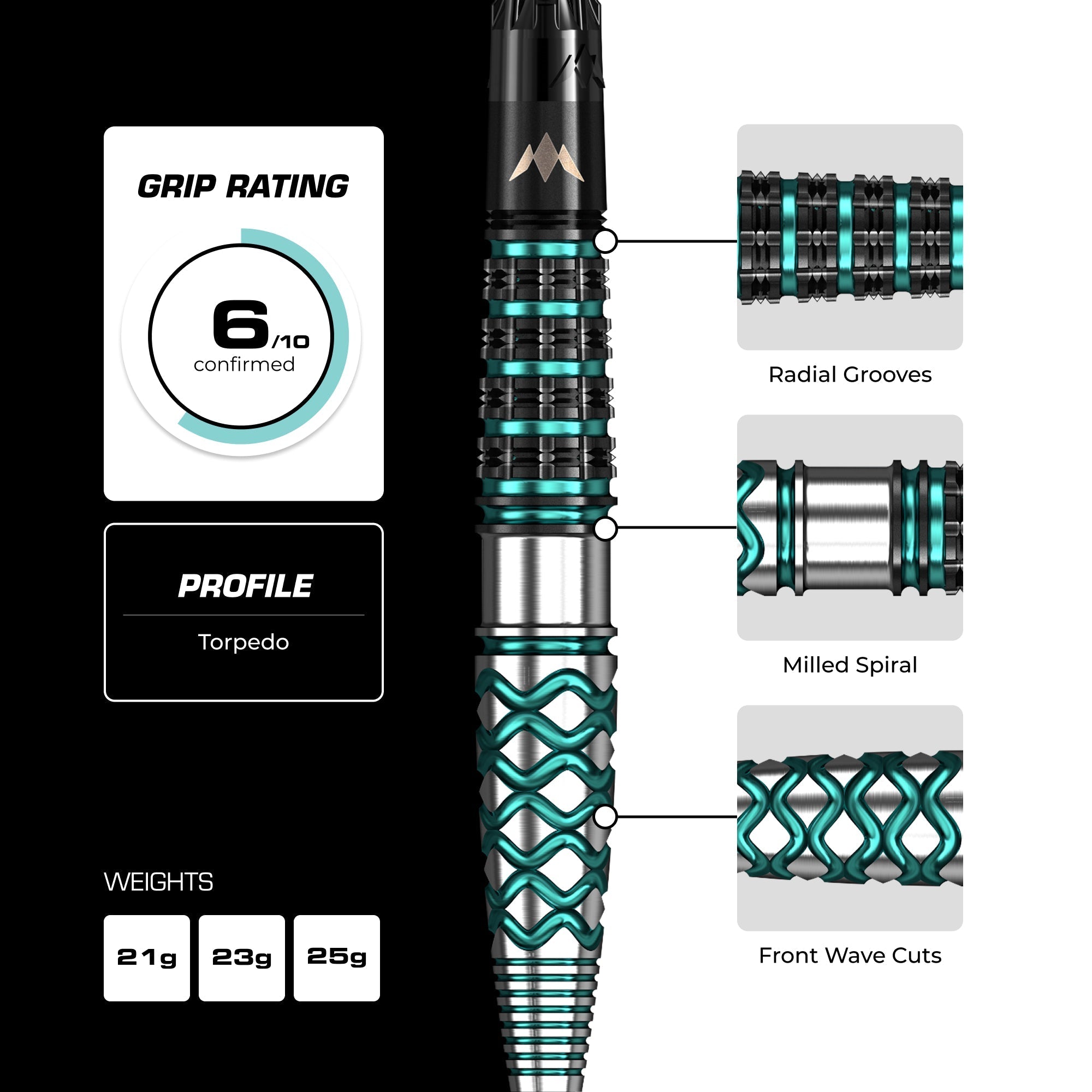 Neptune R2.5 Darts - Steel Tip - 90% Tungsten