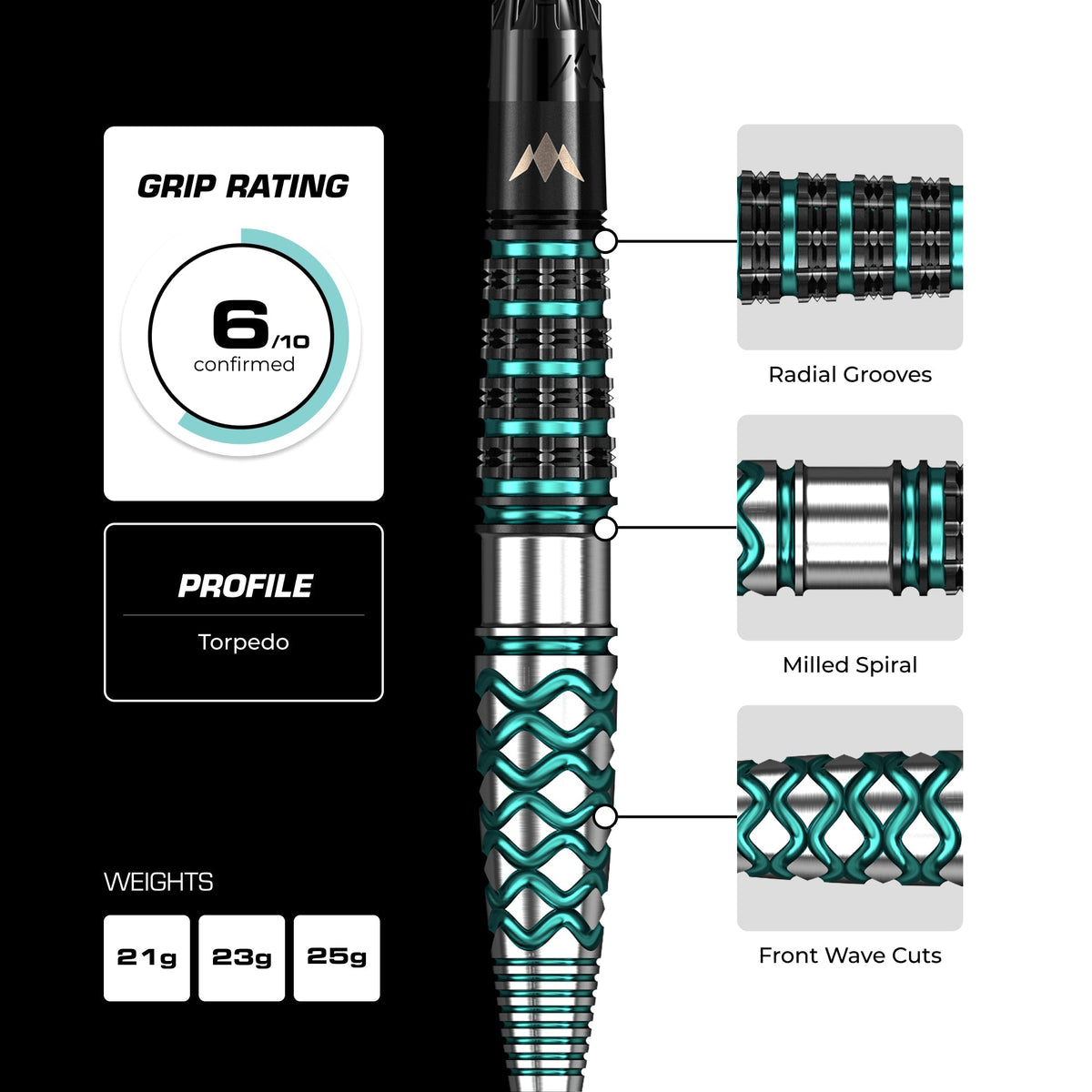 Neptune R2.5 Darts - Steel Tip - 90% Tungsten