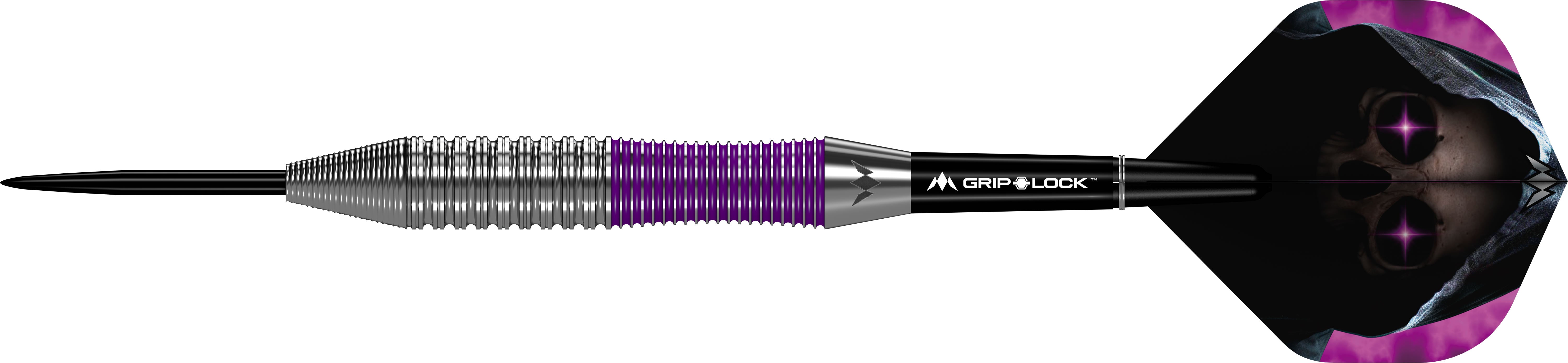 Mission Phantom Darts - Steel Tip - Brass - Silver & Purple Coated