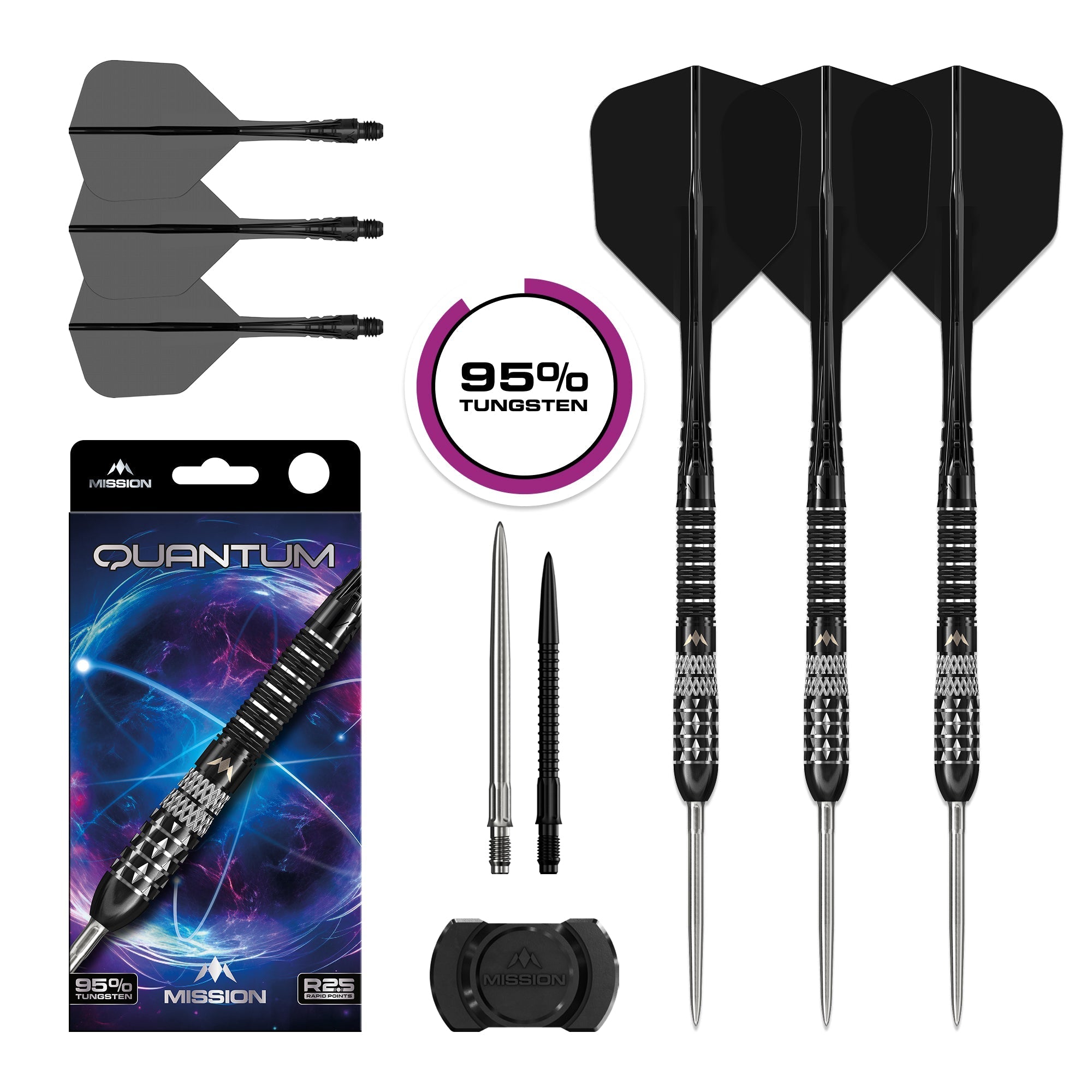 Quantum R2.5 Darts - Steel Tip - 95% Tungsten