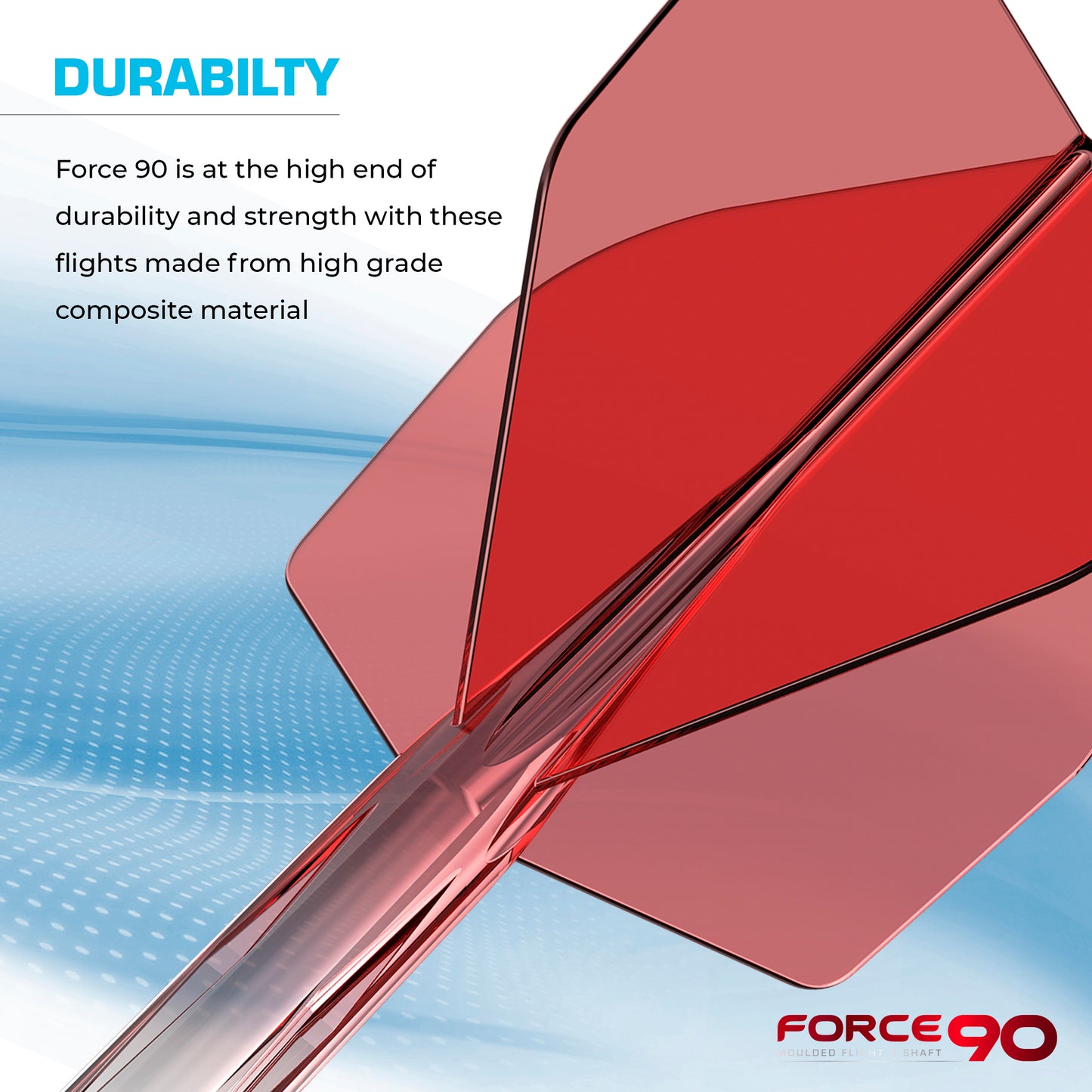 Mission Force 90 Gradient - Moulded Flight & Shaft System - Standard No6 - Red