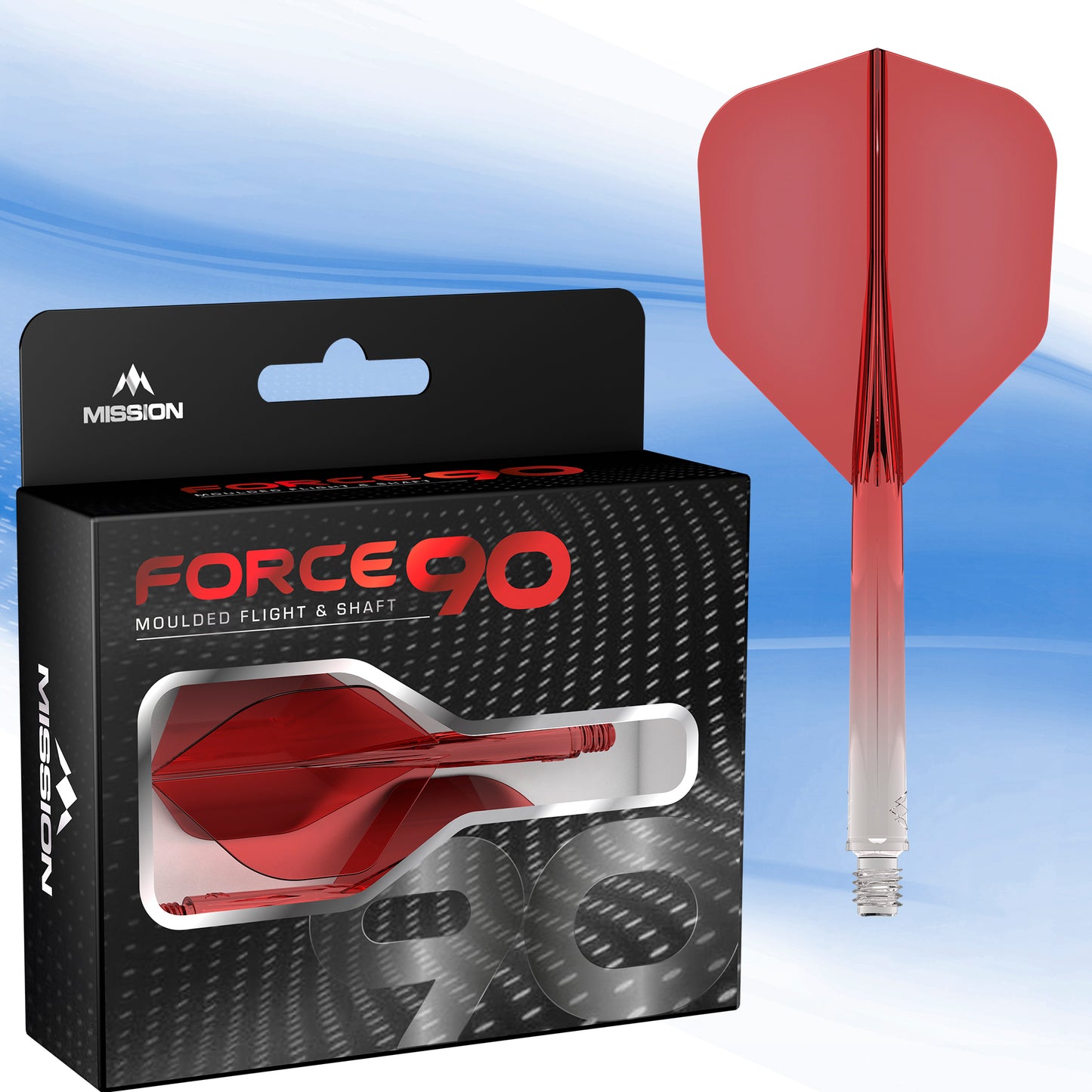 Mission Force 90 Gradient - Moulded Flight & Shaft System - Standard No6 - Red