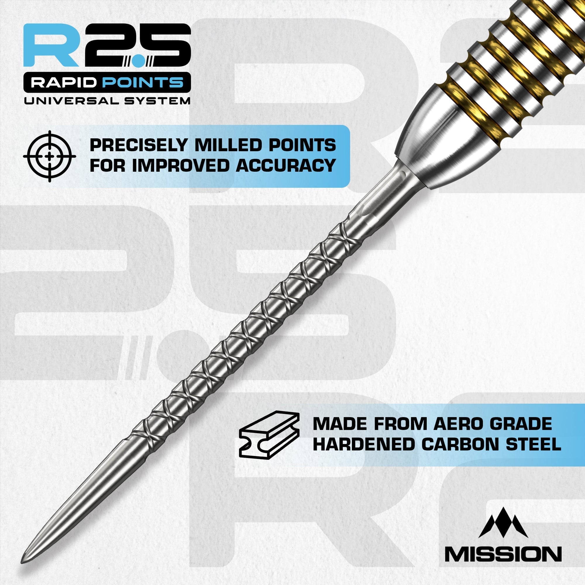 R2.5 Rapid Dart Points - Steel Tip - SC1