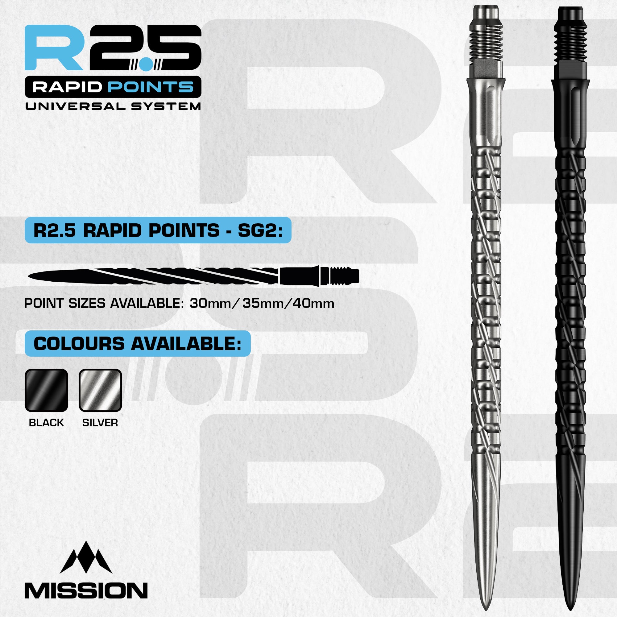 R2.5 Rapid Dart Points - Steel Tip - SG2