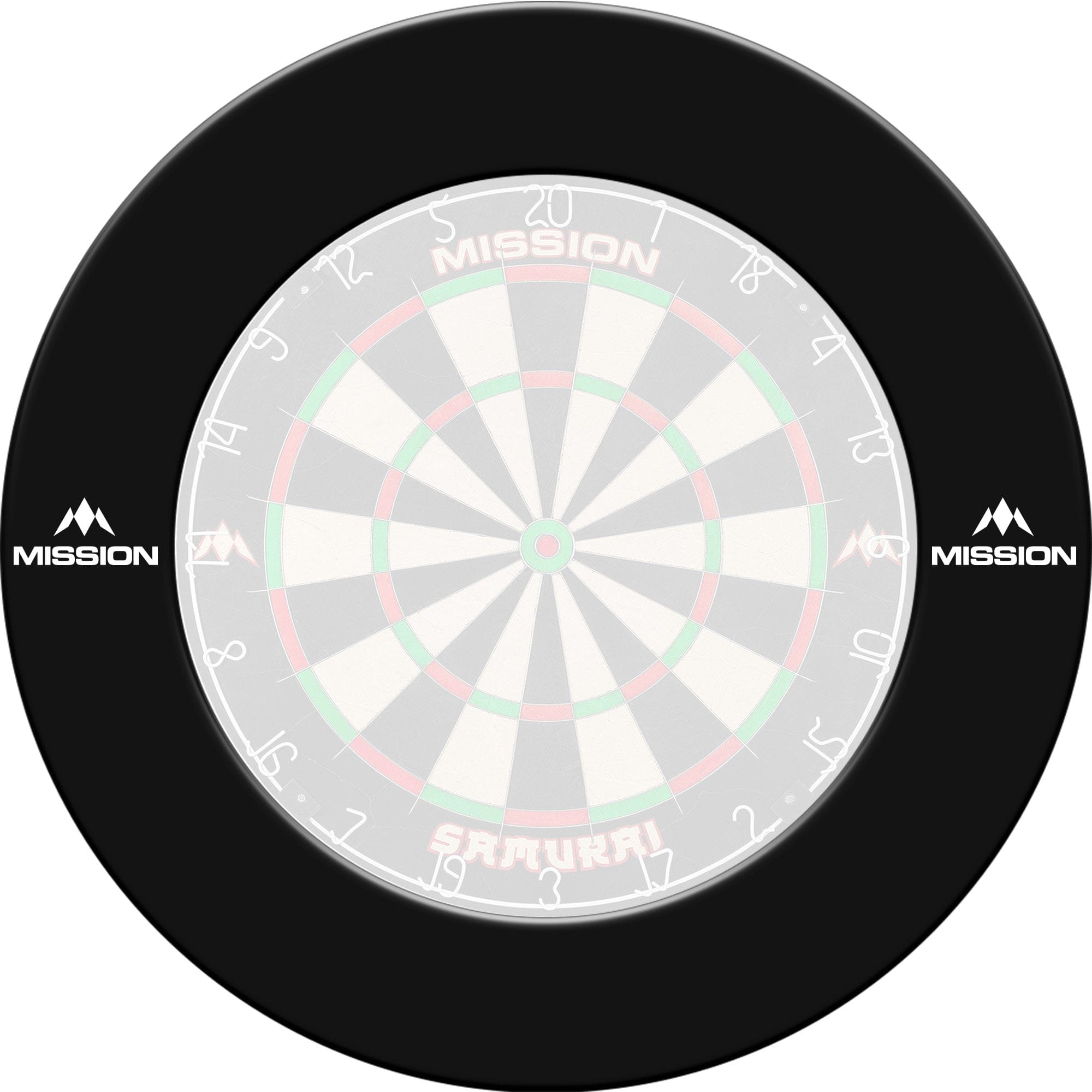 Mission Dartboard Surround - Pro - Heavy Duty - with Logo Black