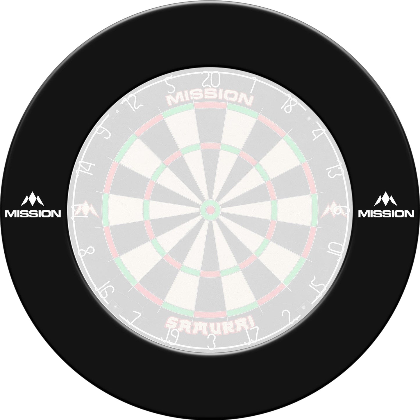 Mission Dartboard Surround - Pro - Heavy Duty - with Logo Black