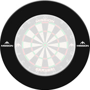Mission Dartboard Surround - Pro - Heavy Duty - with Logo Black