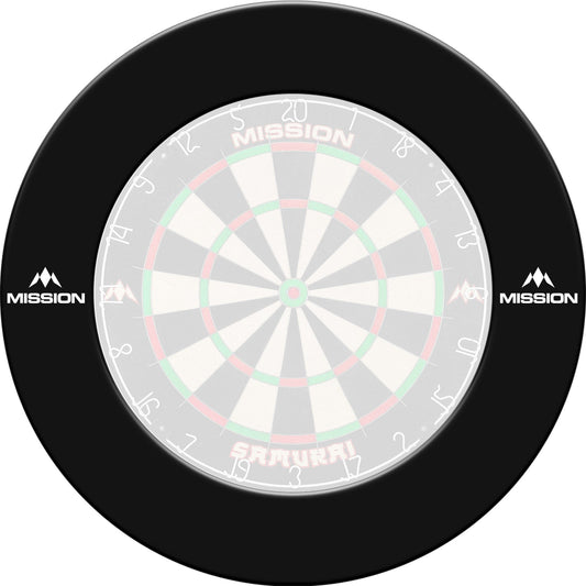 Mission Dartboard Surround - Pro - Heavy Duty - with Logo Black