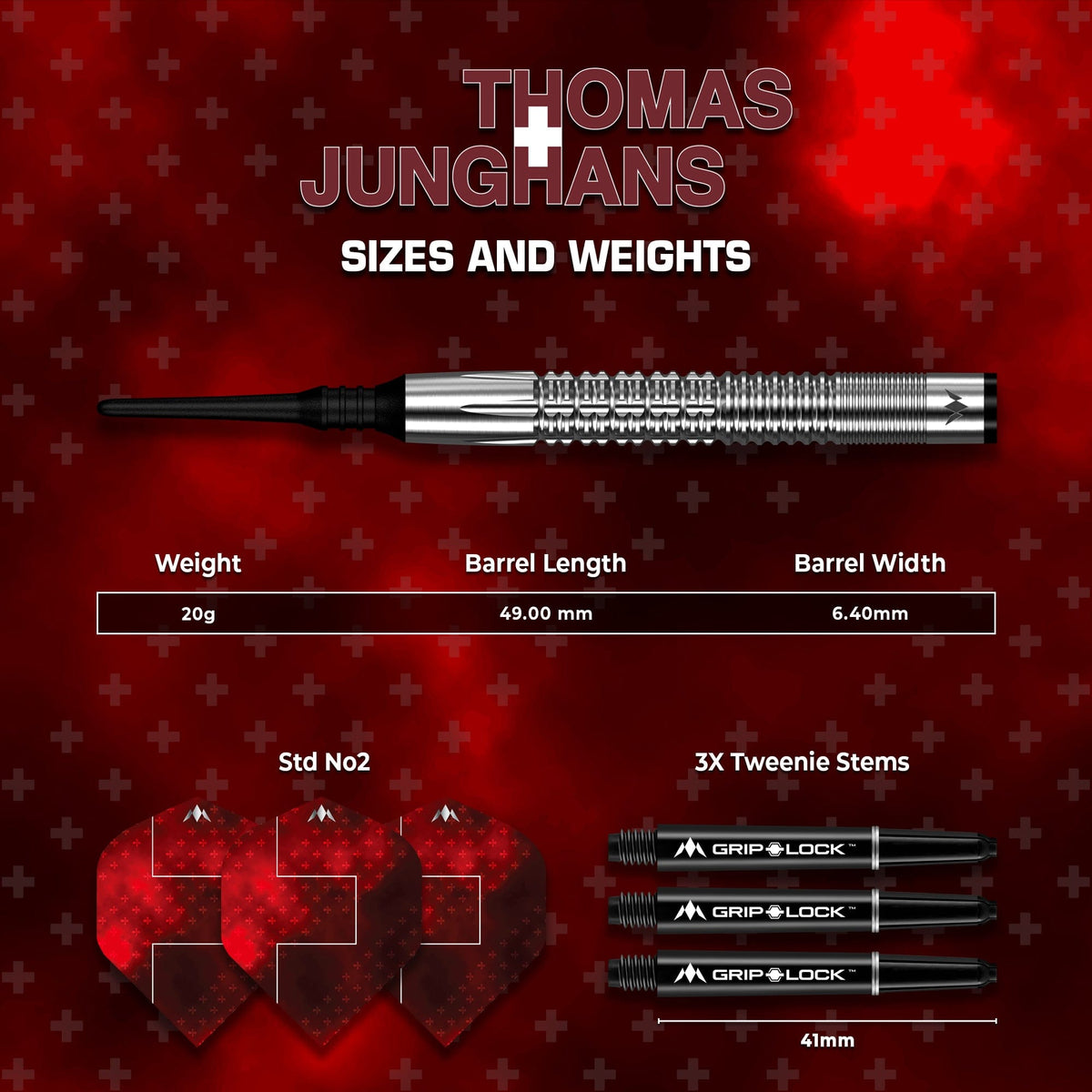 Mission Thomas Junghans Darts - Soft Tip - 90% Tungsten 20g
