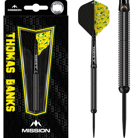 Mission Thomas Banks Darts - Steel Tip - 95% Tungsten - Black PVD