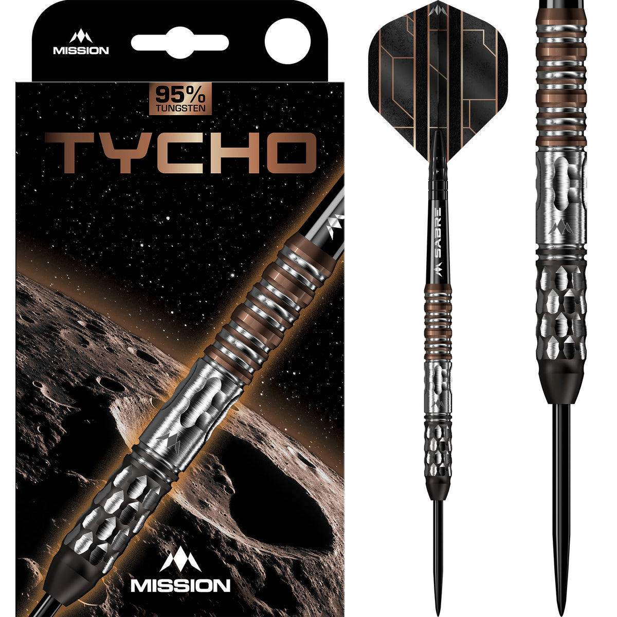 Tycho Darts - Steel Tip - 95% Tungsten - Black & Bronze PVD