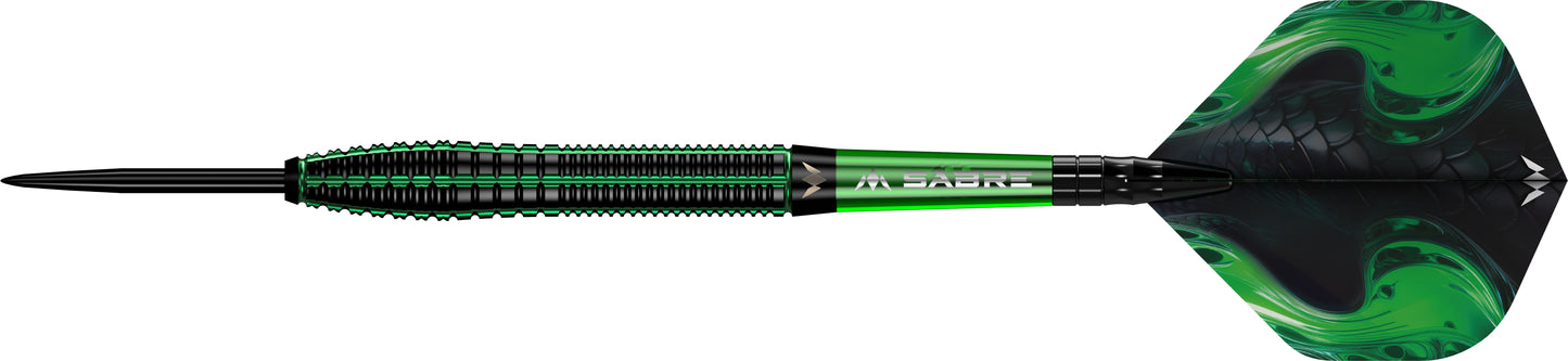 Mission Venom Darts - Steel Tip - 90% Tungsten - Black & Green Electro