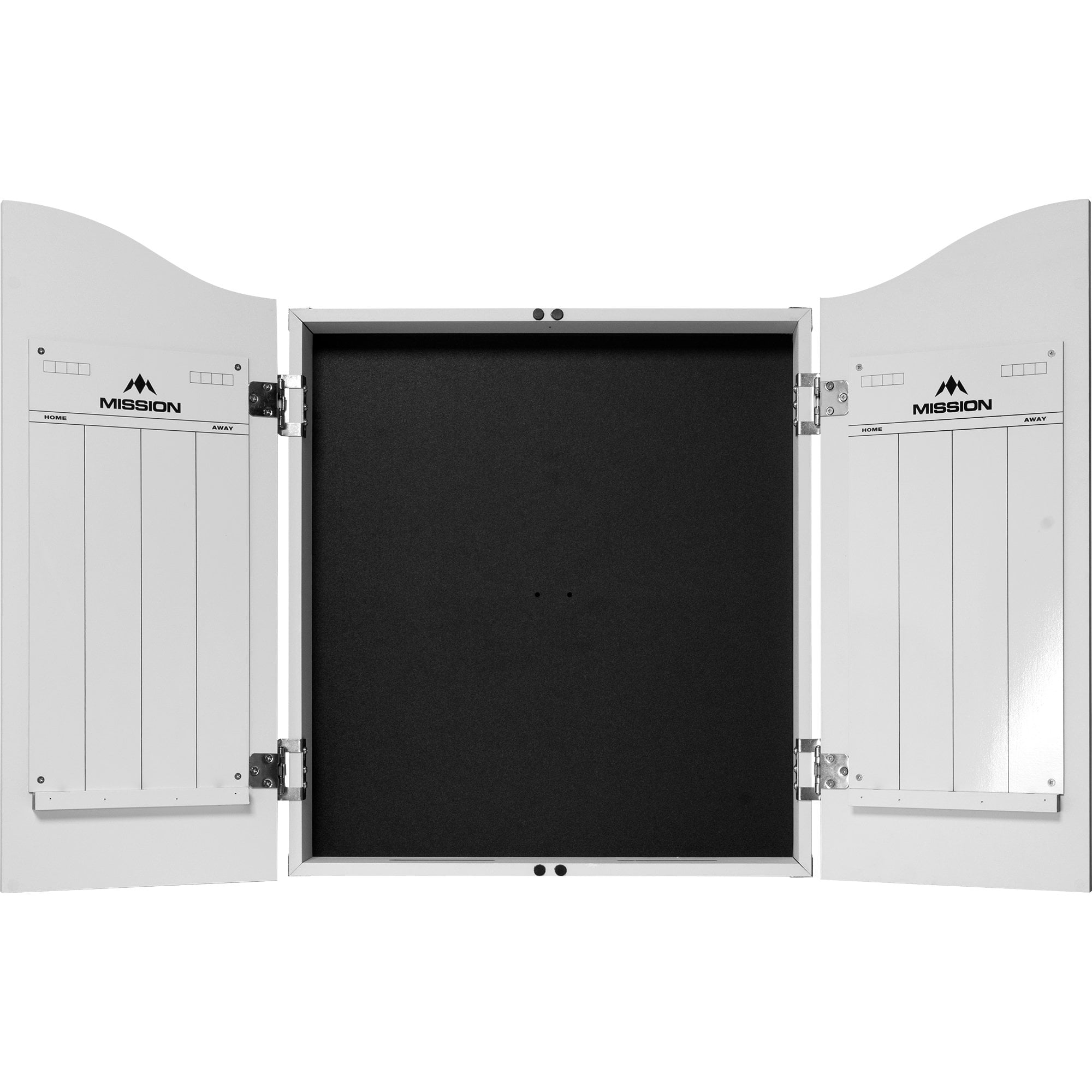 Mission Dartboard Cabinet - Deluxe Quality - Plain White