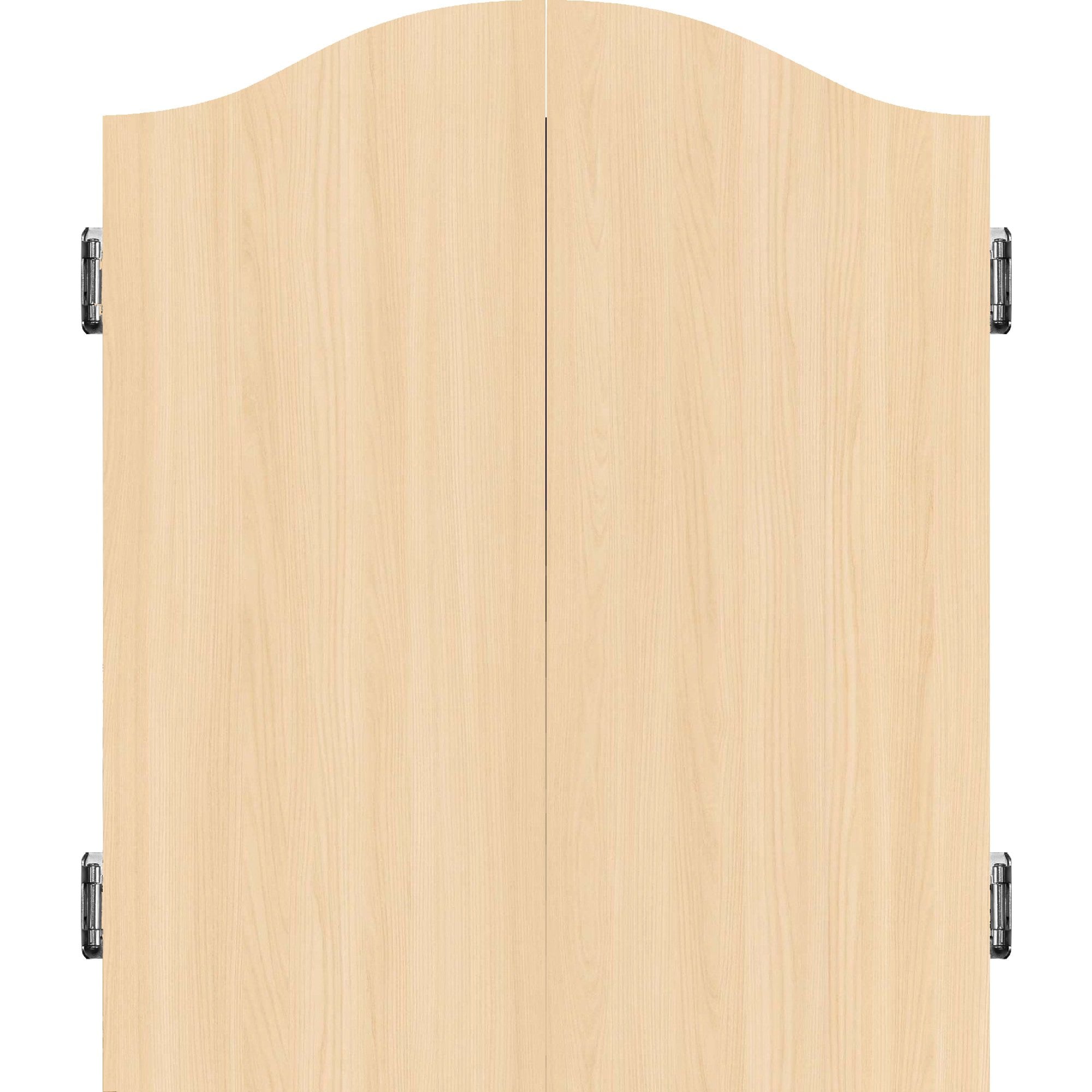 Mission Dartboard Cabinet - Deluxe Quality - Plain Light Oak