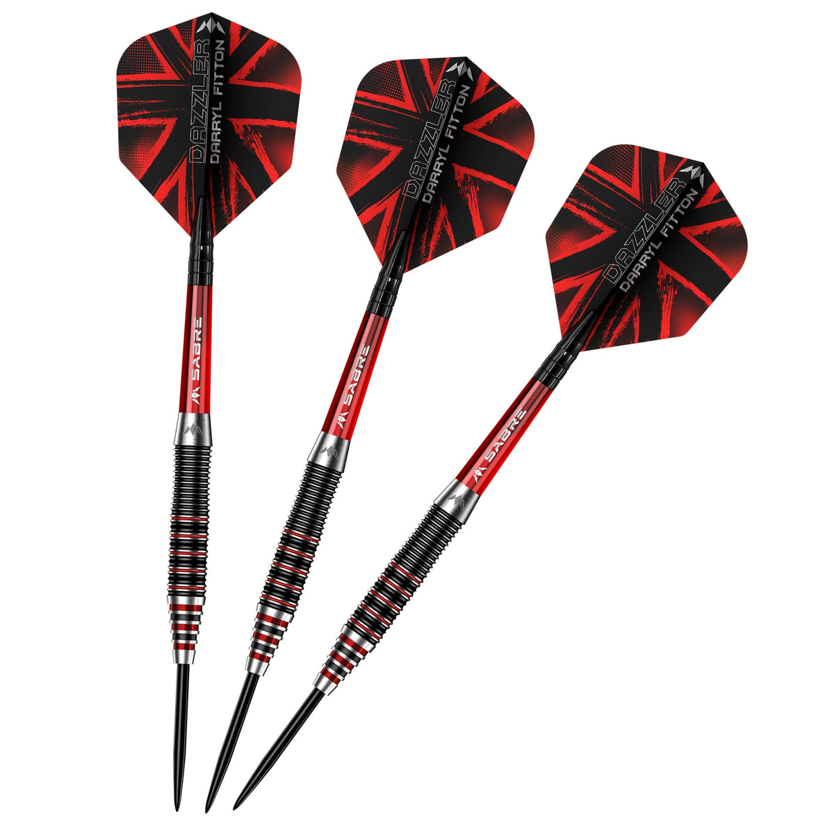 Darryl Fitton Darts - Steel Tip - Electro Black & Red - The Dazzler