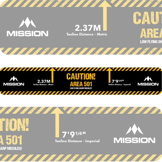 Mission Throw Line Oche - Toeline - Caution - Area 501